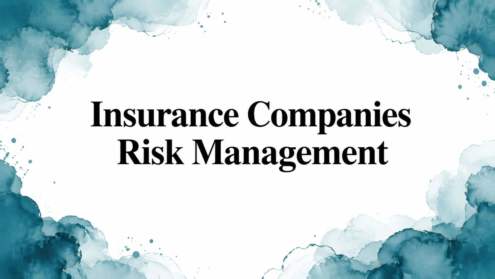 Insurance Companies Risk Management